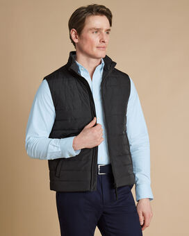 Lightweight Quilted Gilet  - Dark Grey