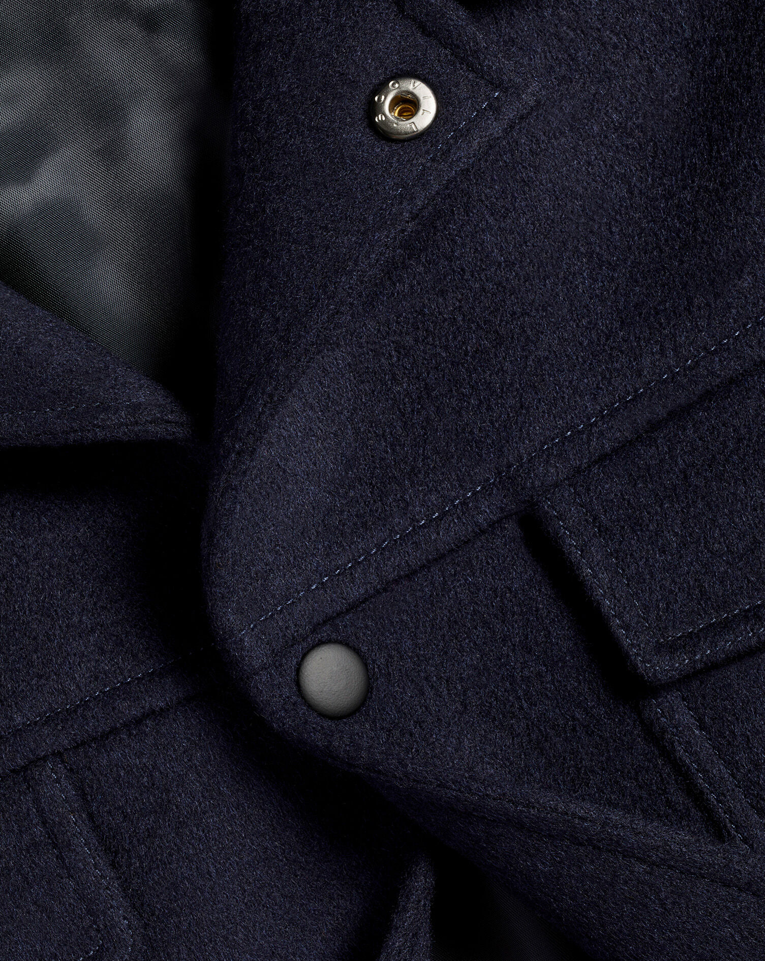 Wool Harrington Jacket - Navy | Charles Tyrwhitt