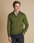 Merino Zip Neck Jumper - Moss Green