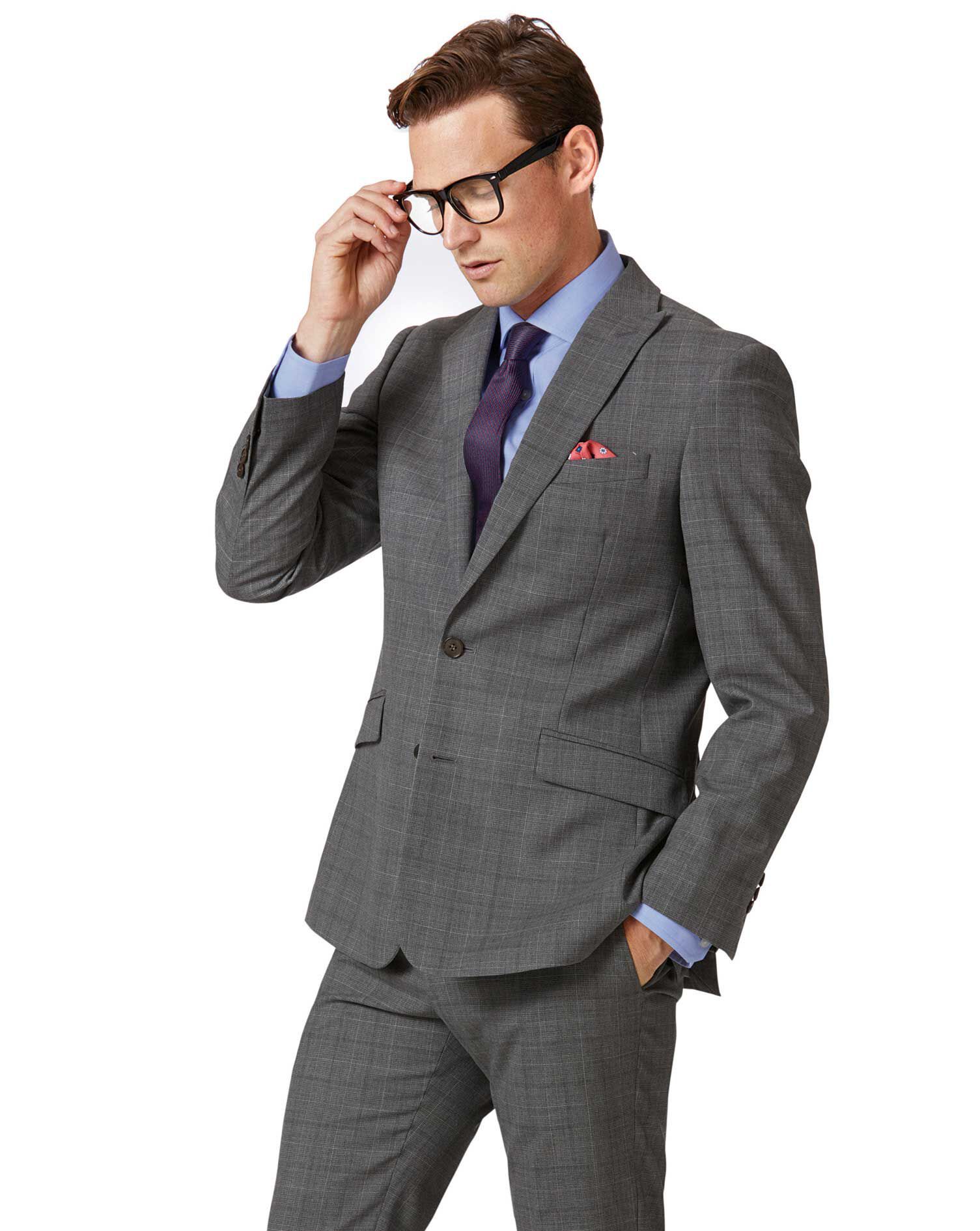 light grey suit for business