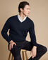 Merino V-Neck Jumper - Navy