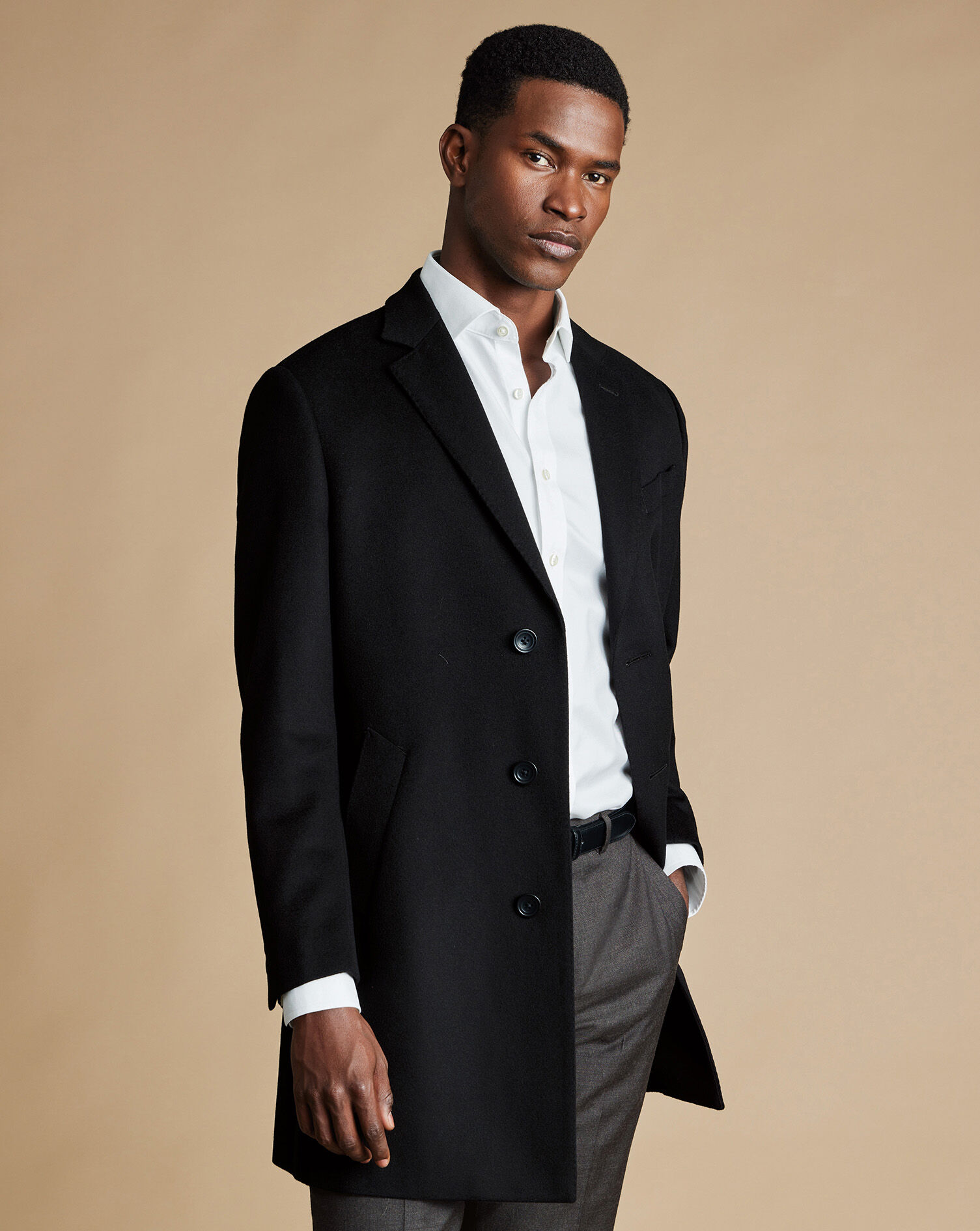 Wool Overcoat - Black