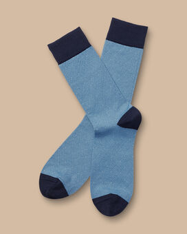 Herringbone Socks - Ice Blue