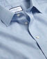 Non-Iron Prince Of Wales Poplin Shirt - Light Blue