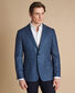 Wool Silk Check Jacket - Ocean Blue