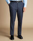 Prince Of Wales Suit Trousers - Heather Blue