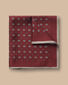 Medallion Silk Pocket Square - Maroon Red