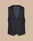 Micro Grid Check Suit Waistcoat - Navy