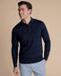 Merino Polo Jumper - Navy