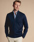 Pure Merino Full Zip-Through Cardigan - Navy