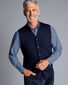 Merino Sleeveless Cardigan - Navy Blue