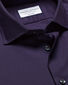 Semi-Cutaway Collar Non-Iron Stretch Texture Shirt - Purple