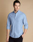 Button-Down Collar Stretch Washed Oxford Shirt - Sky Blue