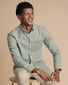 Button-Down Collar Non-Iron Twill Gingham Check Shirt - Olive Green