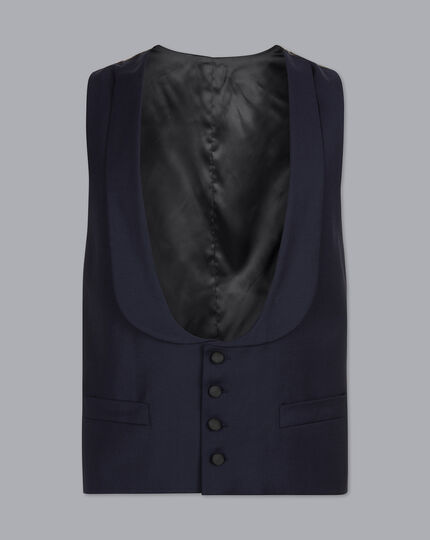 Shawl Collar Dinner Suit Vest - Midnight Blue | Charles Tyrwhitt