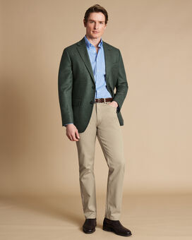 Wool Texture Twill Jacket - Sage Green