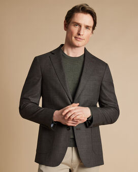 Italian Luxury Hopsack Jacket - Mocha