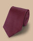 Semi Plain Pattern Silk Tie - Red