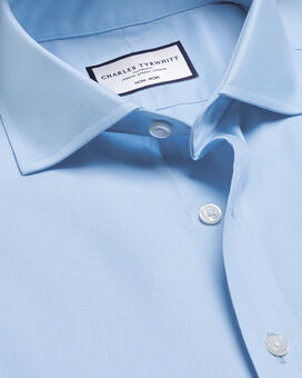 Cutaway Collar Non-Iron Twill Shirt - Sky Blue