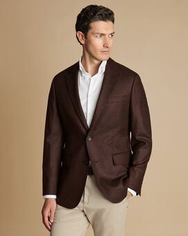 Wool Texture Jacket - Chocolate Brown