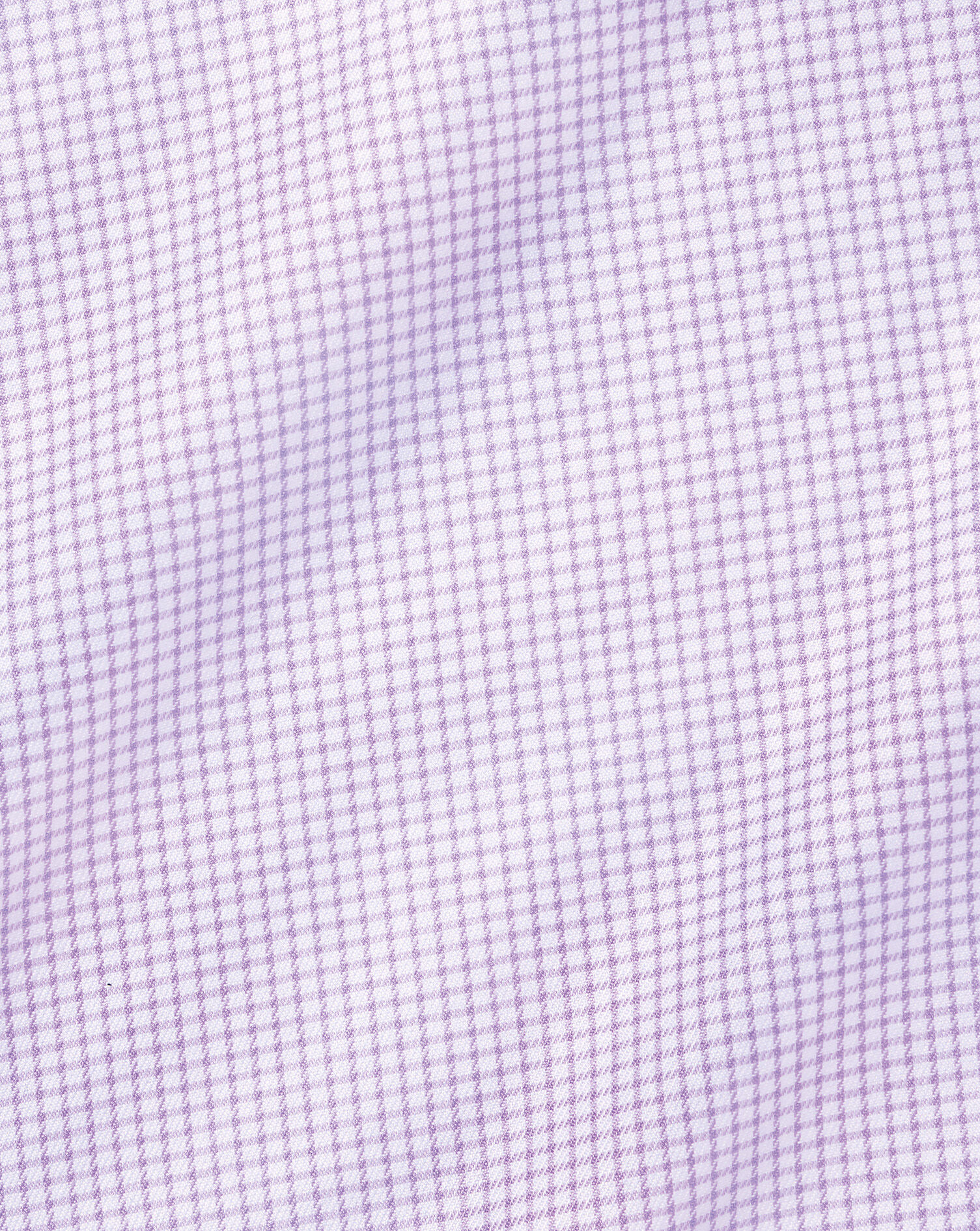 Semi-Spread Collar Egyptian Cotton Twill Small Grid Check Shirt