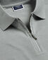 Tyrwhitt Cool Zip-Neck Polo - Light Grey