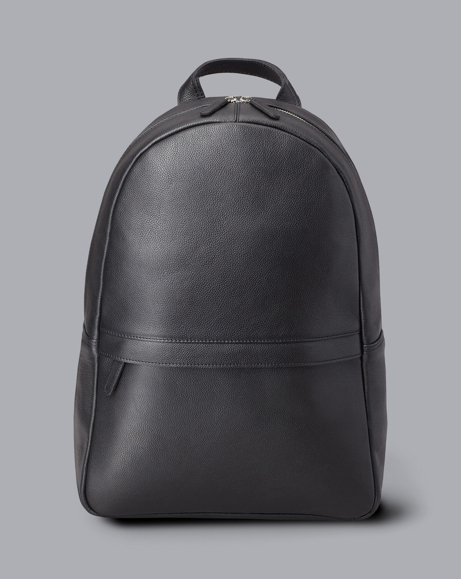 Black and store white leather backpack