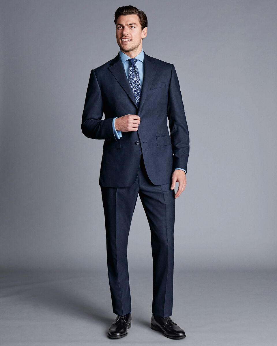 Ultimate Performance Suit End On End Jacket - Ink Blue | Charles Tyrwhitt