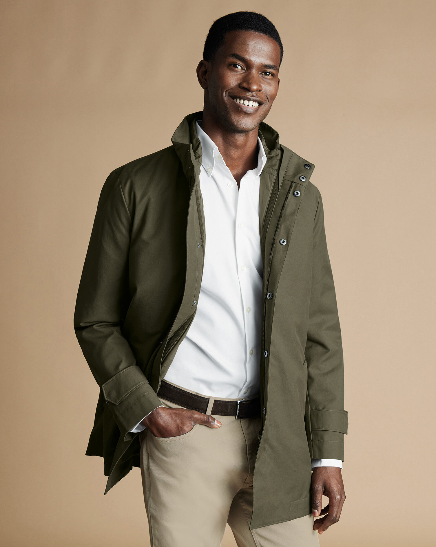 Rains mac store coat green