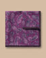 Paisley Silk Pocket Square - Purple