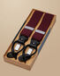 Spot Pattern Combination Braces - Wine Red