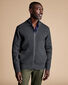 Chunky Zip Funnel Neck Cardigan - Slate Grey