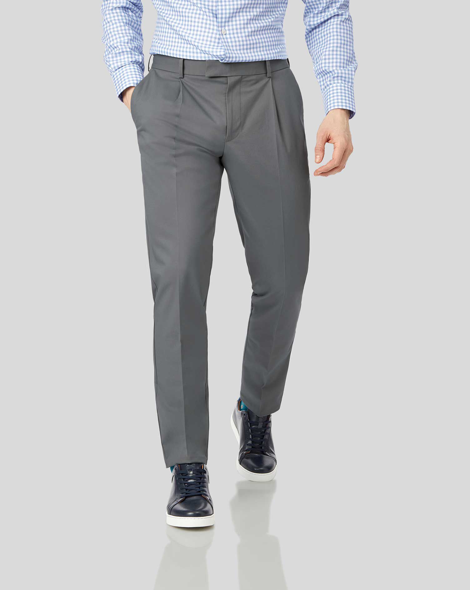 smart grey chinos