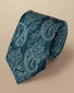 Silk Paisley Tie - Teal Green