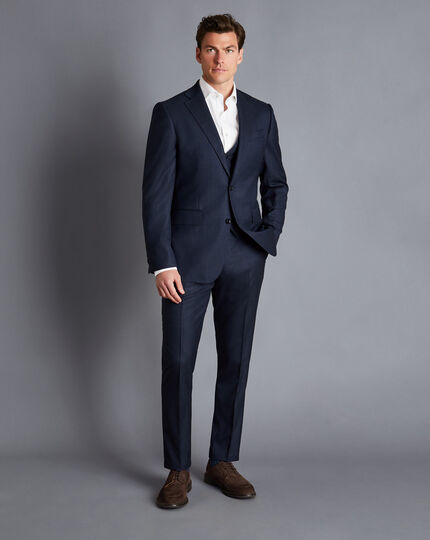 Ultimate Performance End-on-End Suit Jacket - Navy | Charles Tyrwhitt