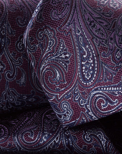 Krawatte aus Seide mit Paisleymuster | Charles Brombeere Tyrwhitt 