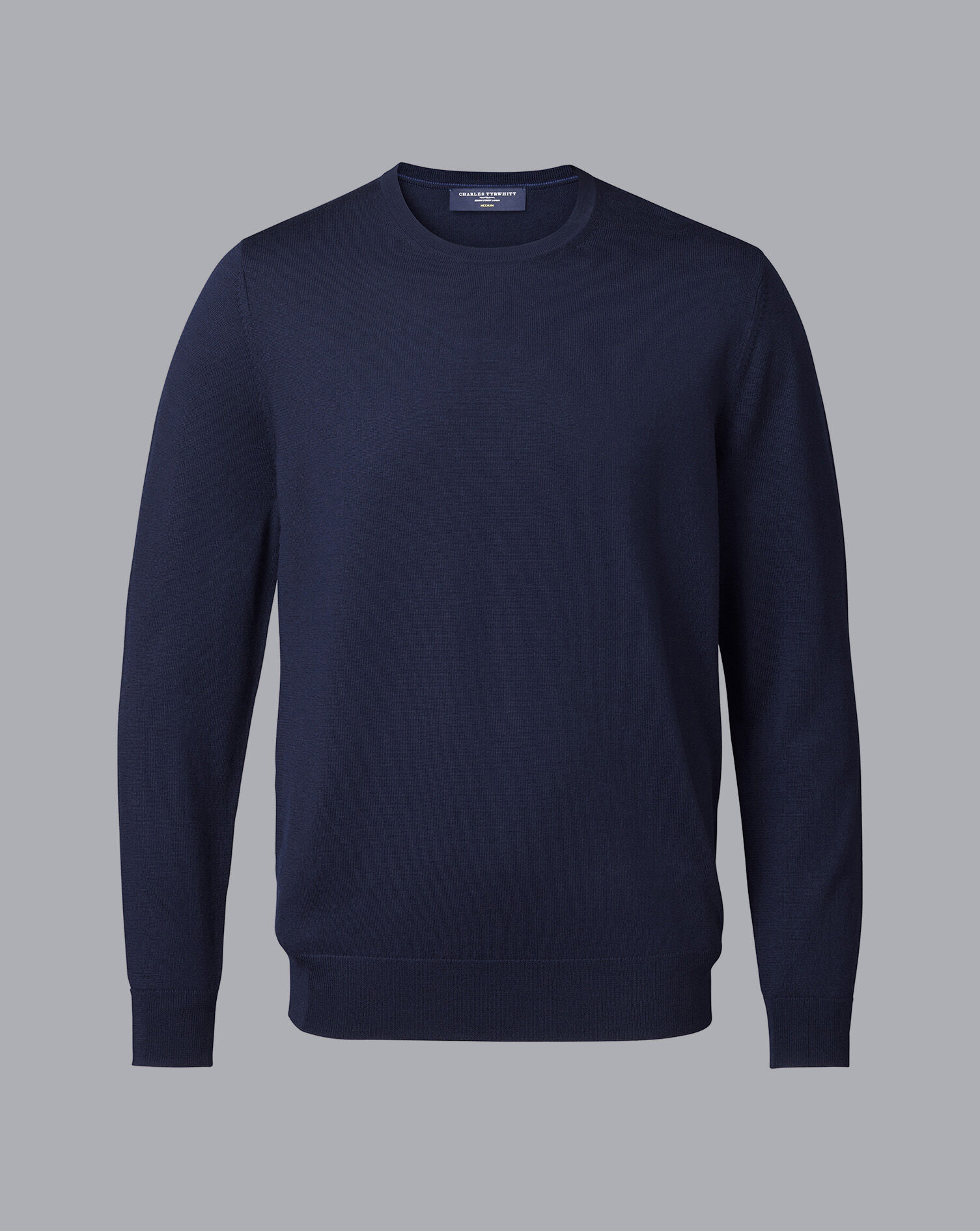 Merino Crew Neck Sweater - Navy | Charles Tyrwhitt