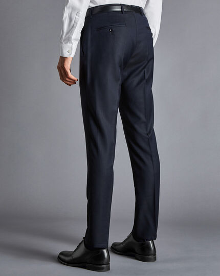 Italian Luxury Suit Trousers - Dark Navy | Charles Tyrwhitt