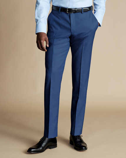 Sharkskin Suit Pants - Ocean Blue