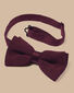 Silk Knitted Bow Tie - Burgundy