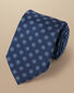 Medallion Silk Pattern Tie - French Blue