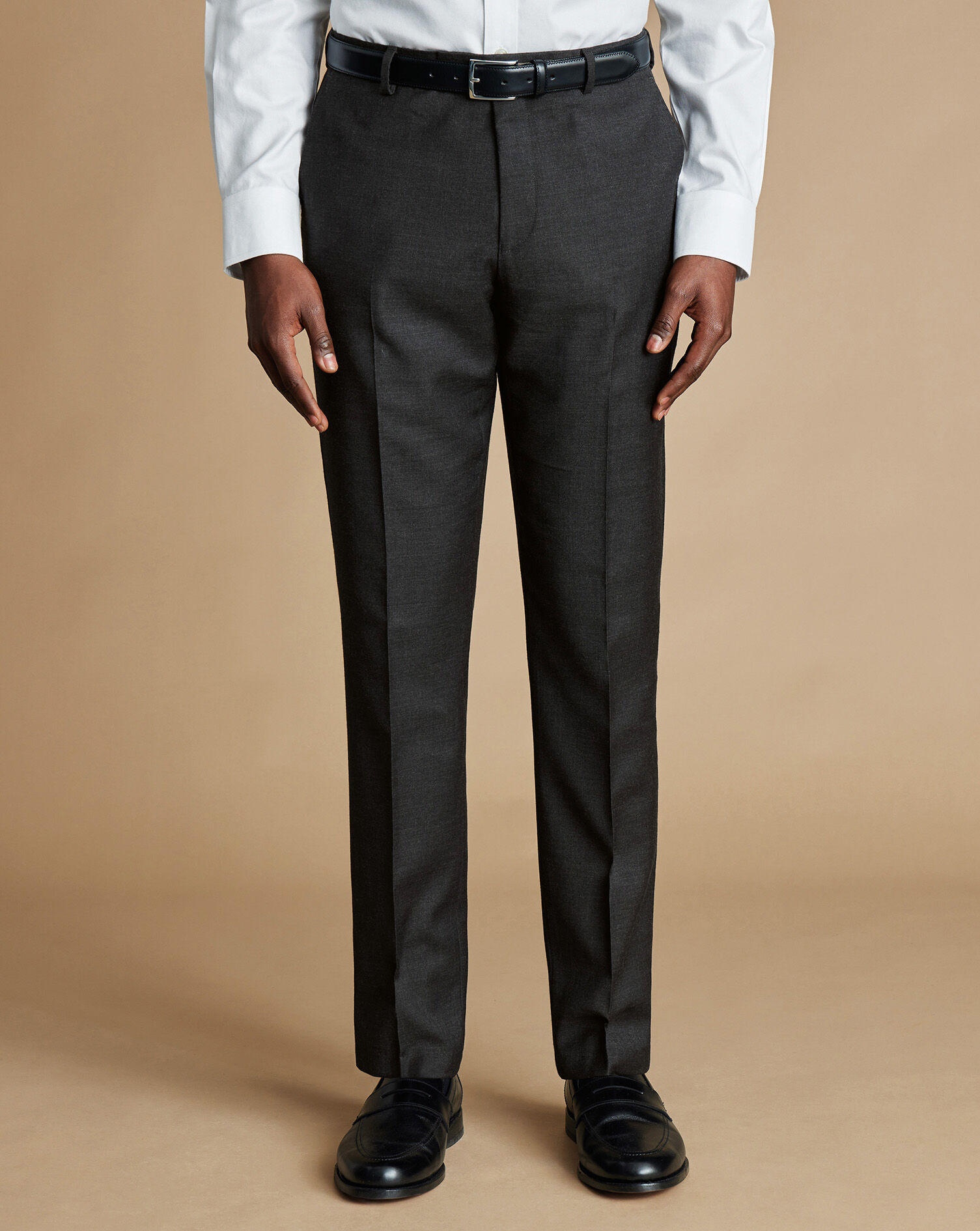 Buy RAYMOND Grey Mens 4 Pocket Slub Formal Trousers | Shoppers Stop