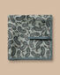 Mini Paisley Print Silk Pocket Square - Sage Green