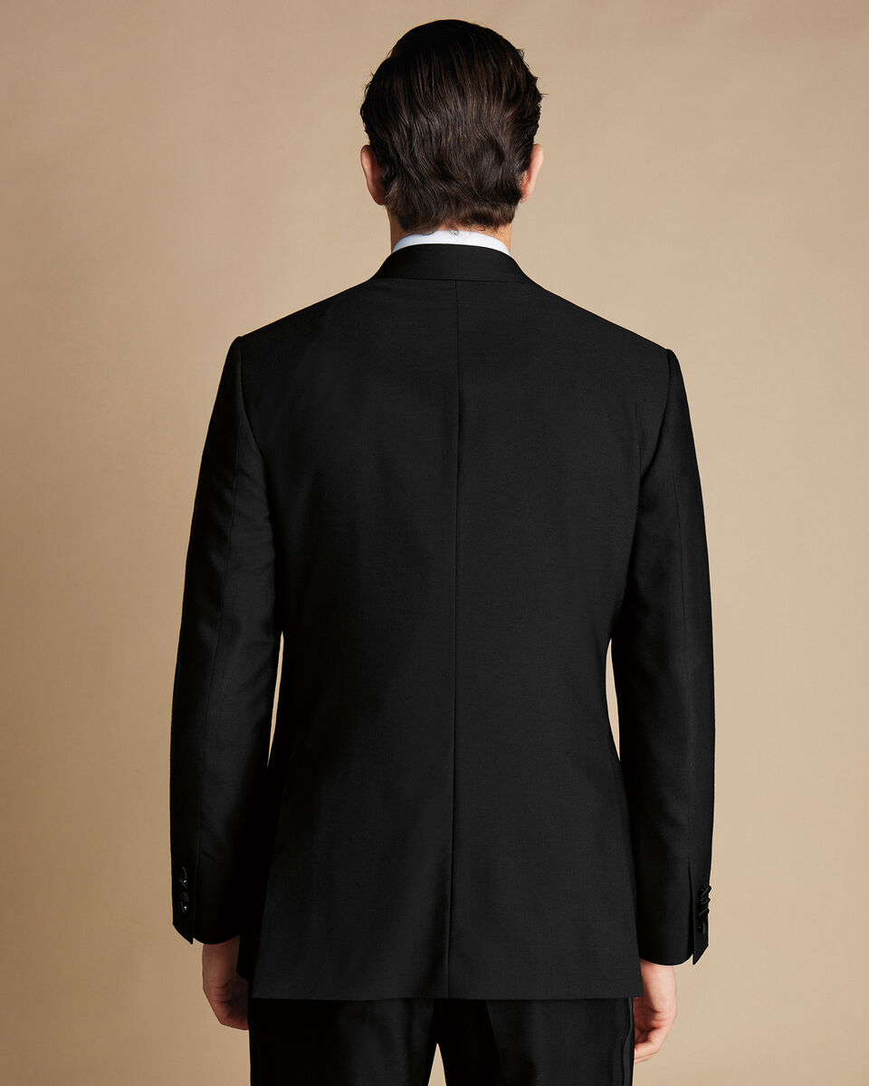 Double Breasted Tuxedo Jacket - Black | Charles Tyrwhitt