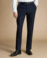 Micro Grid Check Suit Trousers - Navy