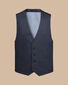 Micro Check Suit Waistcoat - Steel Blue