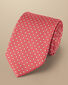 Mini Medallion Print Silk Tie - Coral Pink