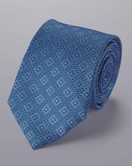 Hermes Classic Fleur-de-lis Silk Necktie