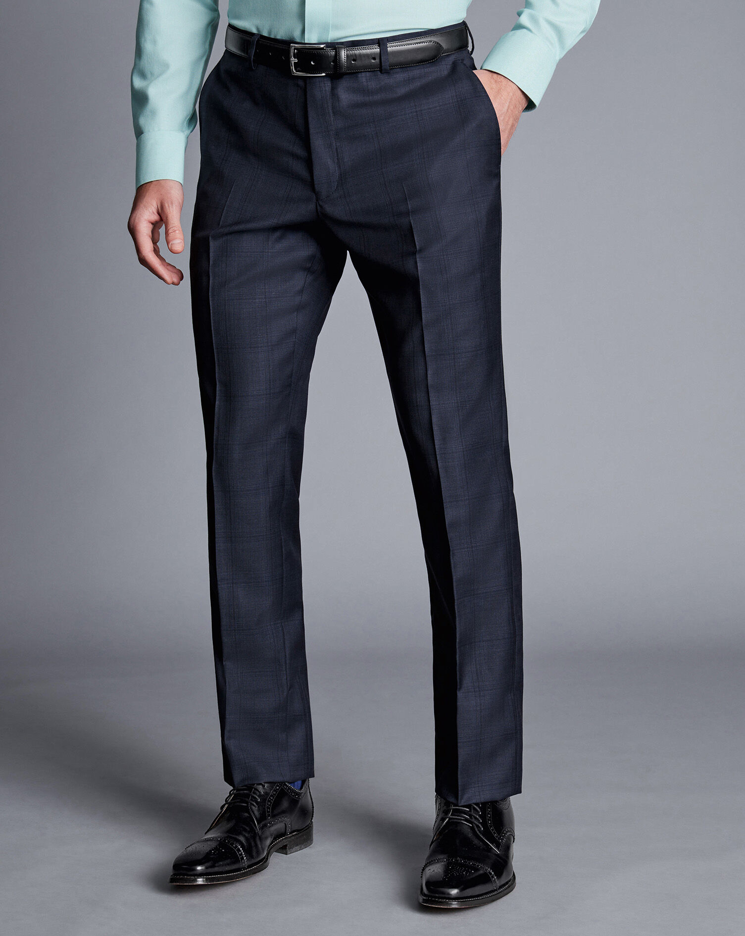 Summer Men Suit Pants Fashion Korean Slim Fit Business Plaid Pants Men  Formal All Match Ankle Length Mens Dress Pants 36-28 Color: Striped Gray,  Size: 28 45-55KG | Uquid shopping cart: Online