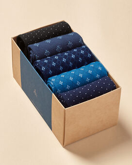 Coffret cadeau chaussettes multicolores - Bleu multicolore